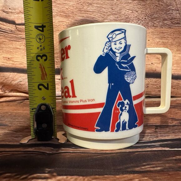 Vtg 1980s Cracker Jack Cereal Mug Cup Ralston Sailor Jack Bingo Advertising - Picture 7 of 8
